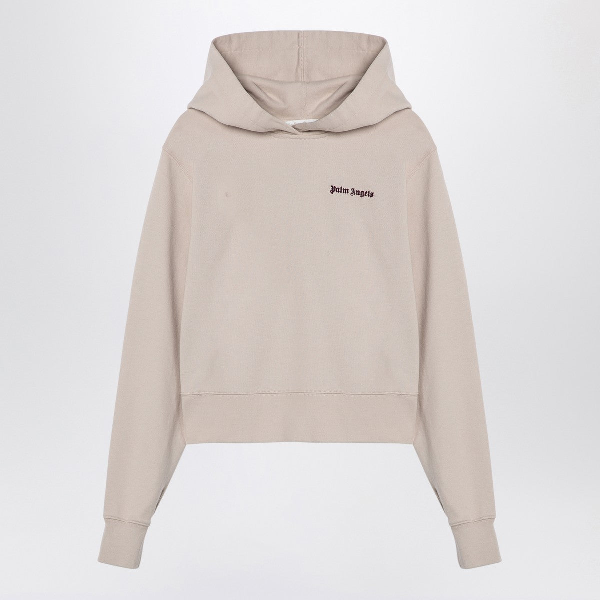 Palm Angels Logo hoodie light beige
